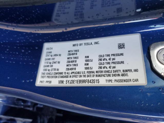 2024 TESLA MODEL 3 #3297925791