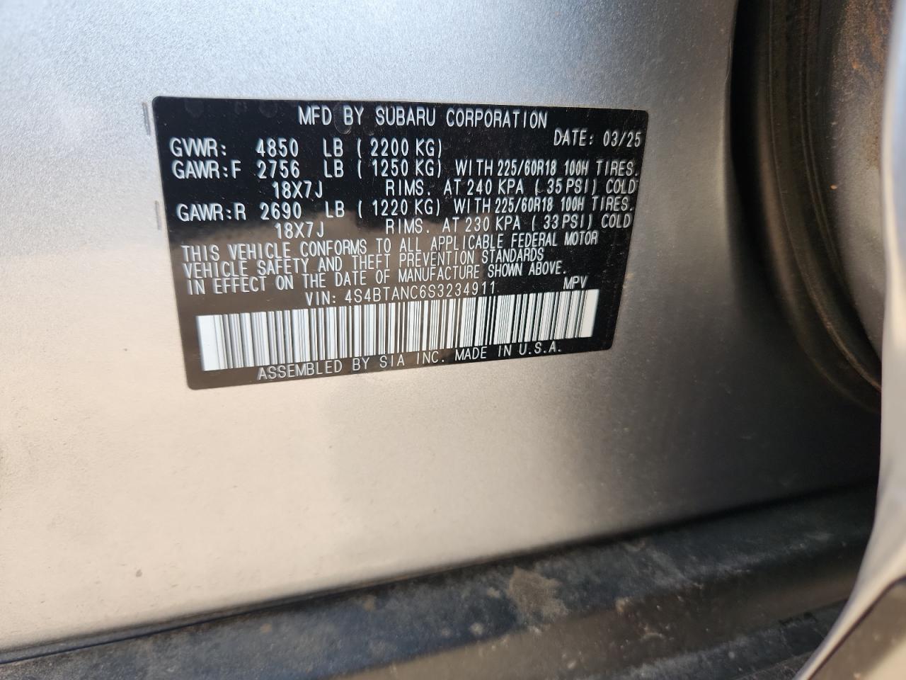 SUBARU OUTBACK LIMITED