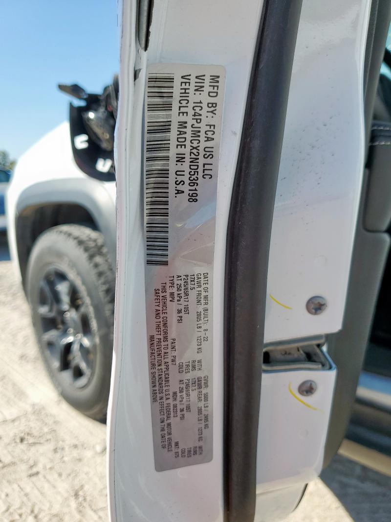 2022 JEEP CHEROKEE L 1C4PJMCX2ND536198