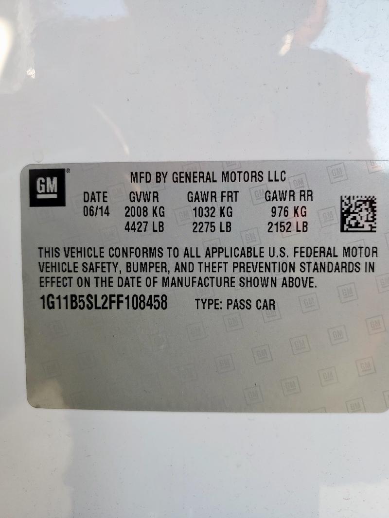 2015 CHEVROLET MALIBU LS - 1G11B5SL2FF108458