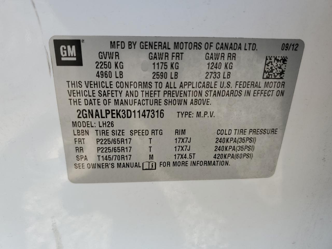 CHEVROLET EQUINOX LT