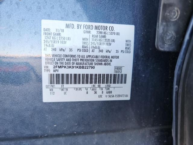 2019 FORD EDGE TITAN - 2FMPK3K91KBB22790