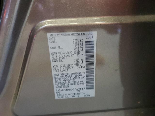 2014 NISSAN PATHFINDER - 5N1AR2MMXEC662947