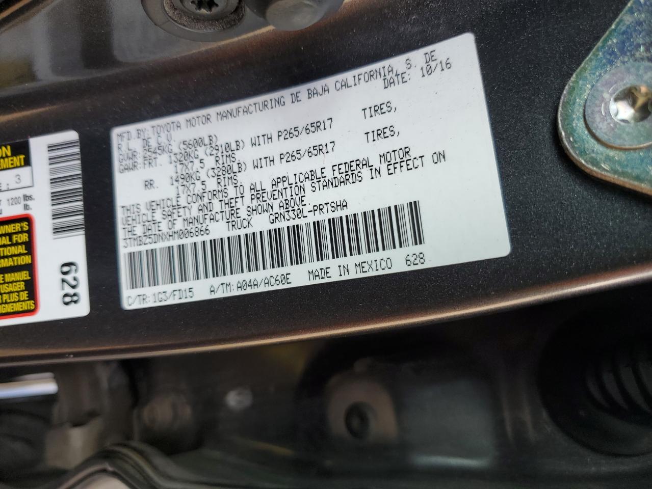 TOYOTA TACOMA DOUBLE CAB