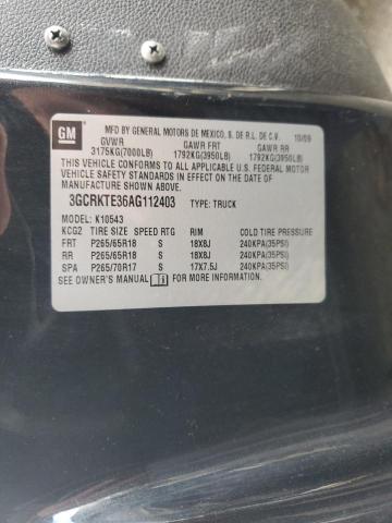 2010 CHEVROLET SILVERADO - 3GCRKTE36AG112403