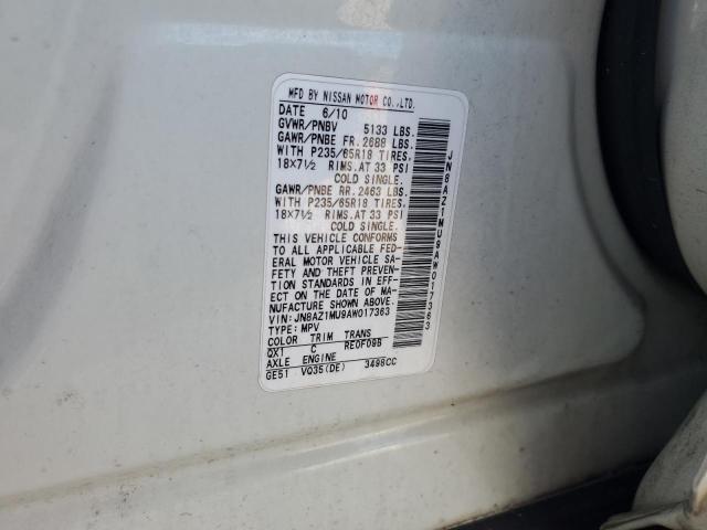 2010 NISSAN MURANO S - JN8AZ1MU9AW017363