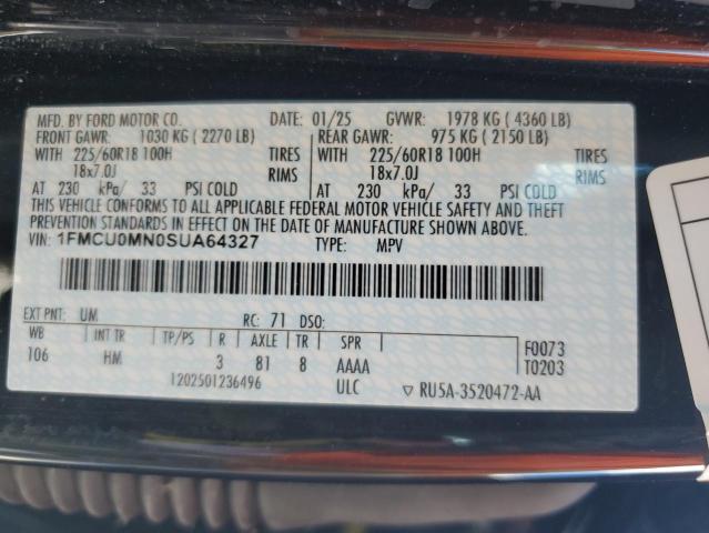 2025 FORD ESCAPE ST 1FMCU0MN0SUA64327