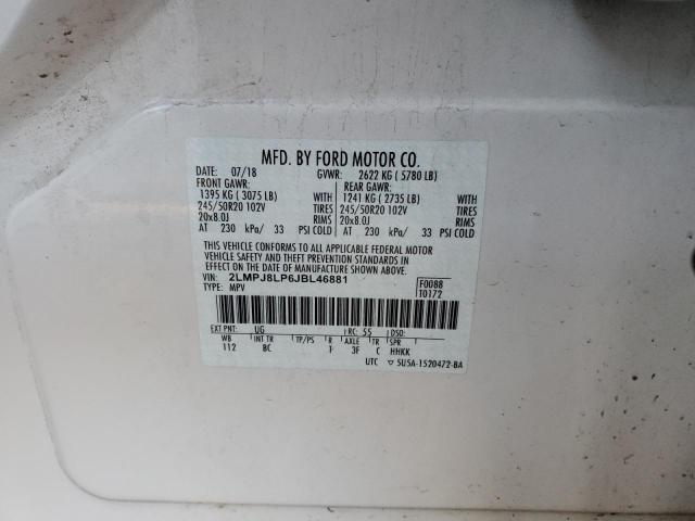 2018 LINCOLN MKX RESERV 2LMPJ8LP6JBL46881