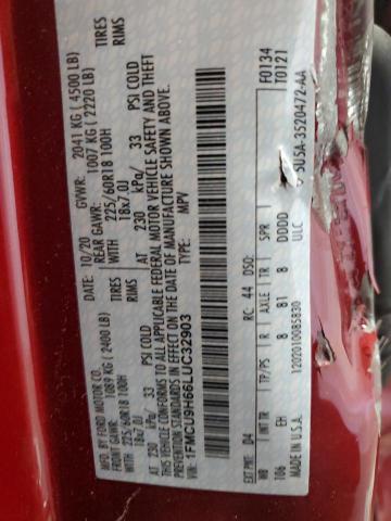 2020 FORD ESCAPE SEL - 1FMCU9H66LUC32903