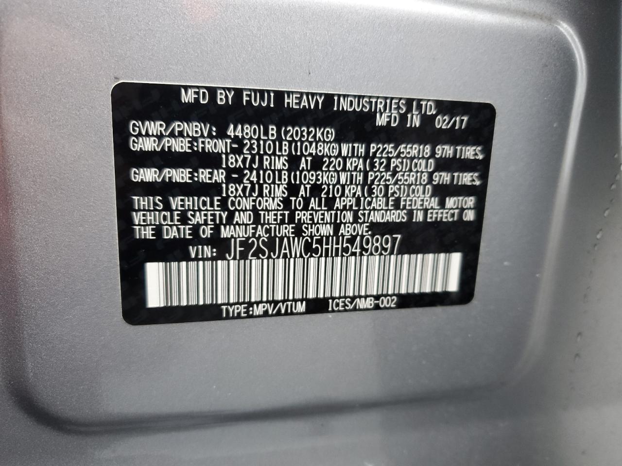 SUBARU FORESTER 2.5I TOURING