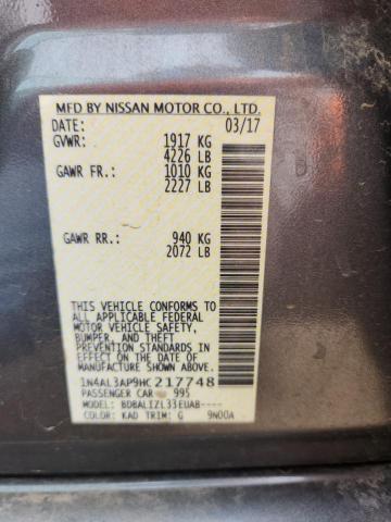 2017 NISSAN ALTIMA 2.5 #3278912030