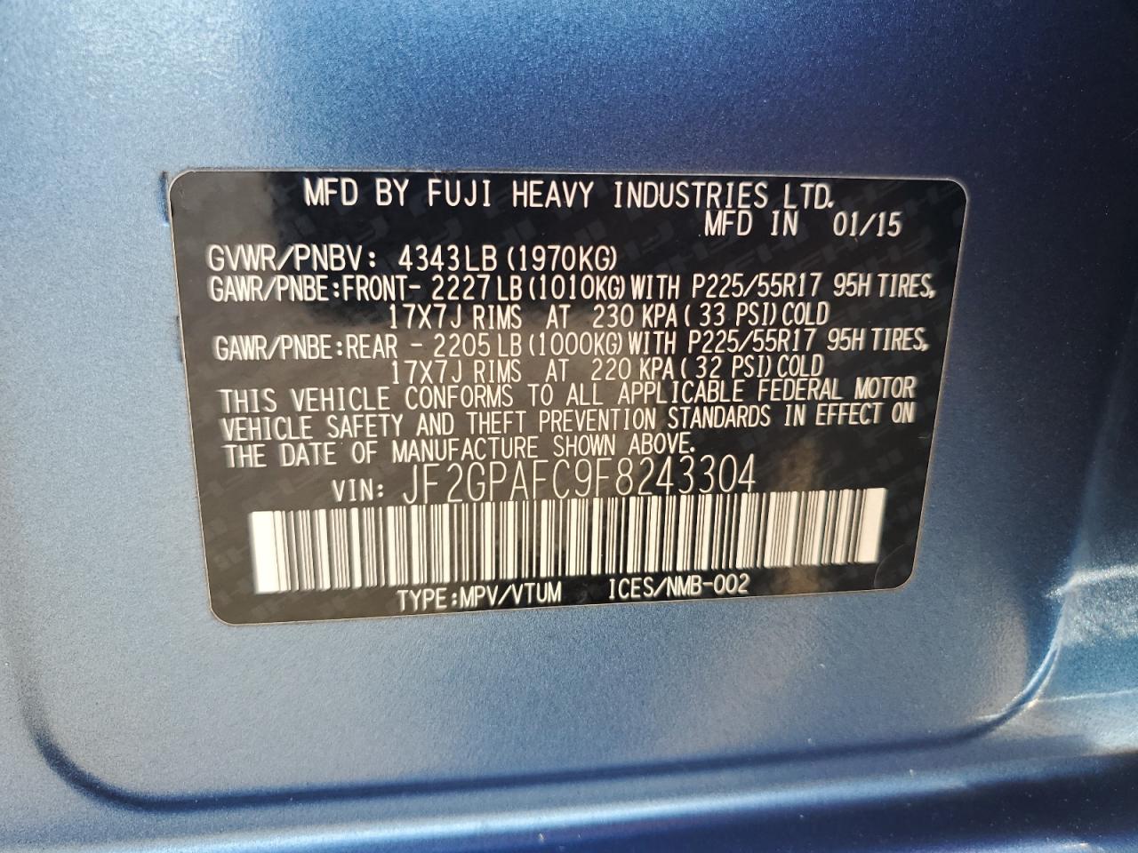 SUBARU XV 2.0 PREMIUM