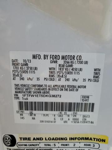 2013 FORD F150 SUPER - 1FTFW1ET5DKG38272