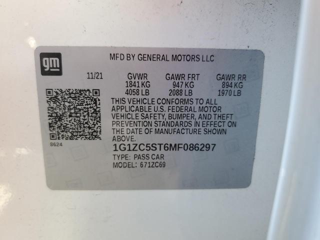 2021 CHEVROLET MALIBU LS - 1G1ZC5ST6MF086297