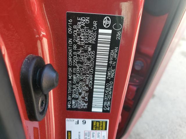 2017 TOYOTA PRIUS JTDKARFU0H3529205