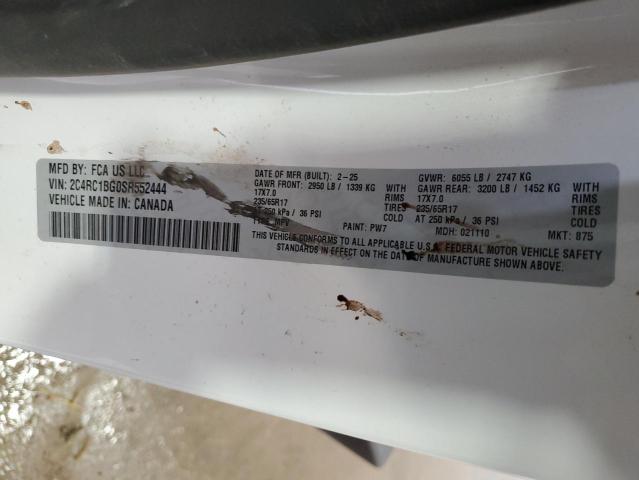 2025 CHRYSLER PACIFICA S 2C4RC1BG0SR552444