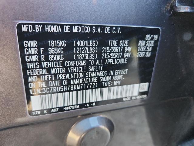 2019 HONDA HR-V EXL - 3CZRU5H78KM717721