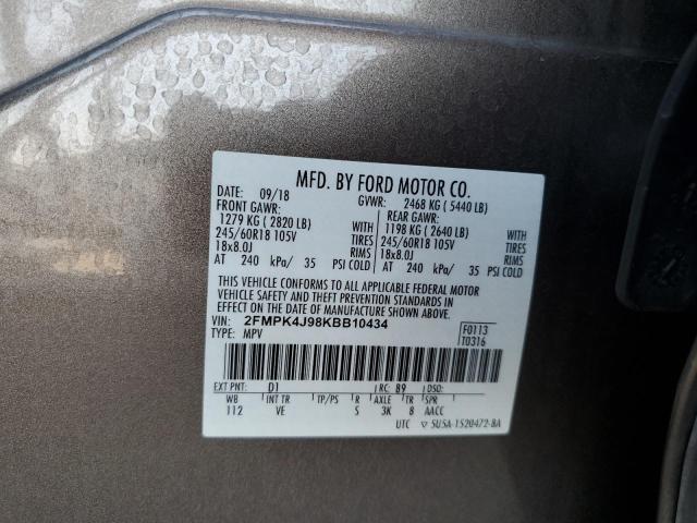 2019 FORD EDGE SEL - 2FMPK4J98KBB10434