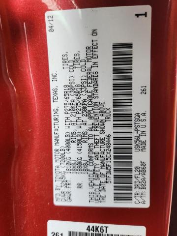 2012 TOYOTA TUNDRA CRE - 5TFDW5F15CX248446