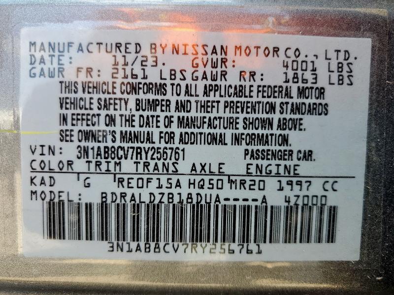 2024 NISSAN SENTRA SV - 3N1AB8CV7RY256761