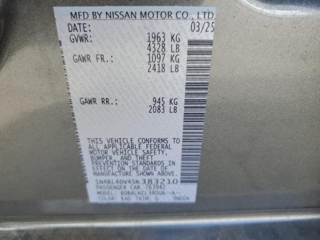 2025 NISSAN ALTIMA SV 1N4BL4DV4SN383210