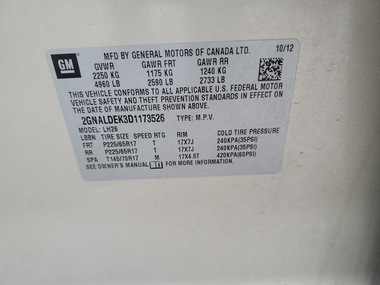 CHEVROLET EQUINOX LT