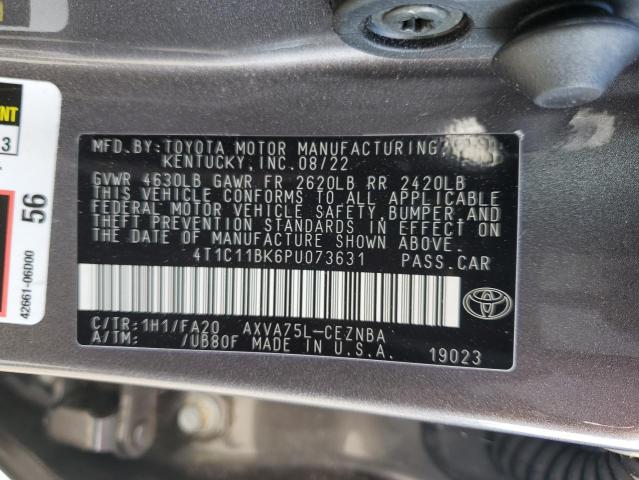 2023 TOYOTA CAMRY LE 4T1C11BK6PU073631