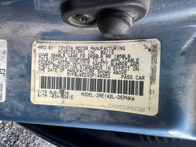 2013 TOYOTA COROLLA BA - 5YFBU4EEXDP148953