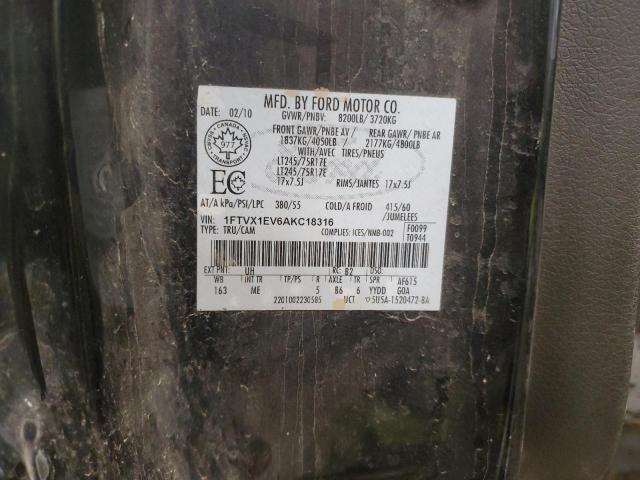 2010 FORD F150 SUPER - 1FTVX1EV6AKC18316