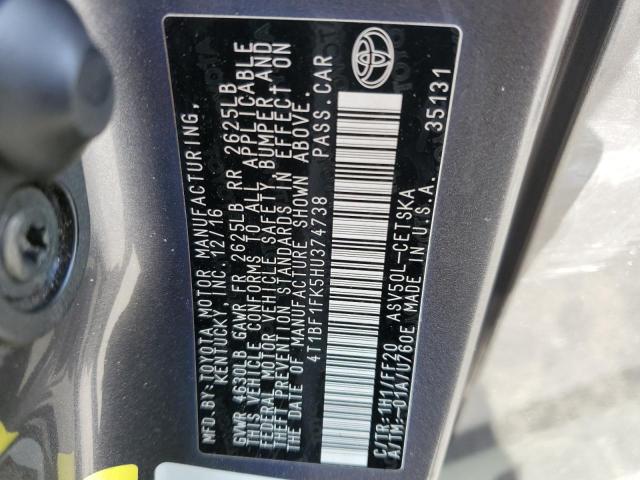 2017 TOYOTA CAMRY LE - 4T1BF1FK5HU374738