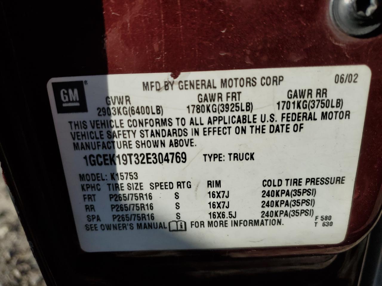 Lot #3298022178 2002 CHEVROLET SILVERADO