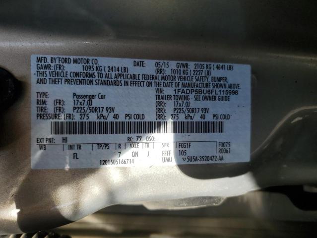 2015 FORD C-MAX SEL 1FADP5BU6FL115998