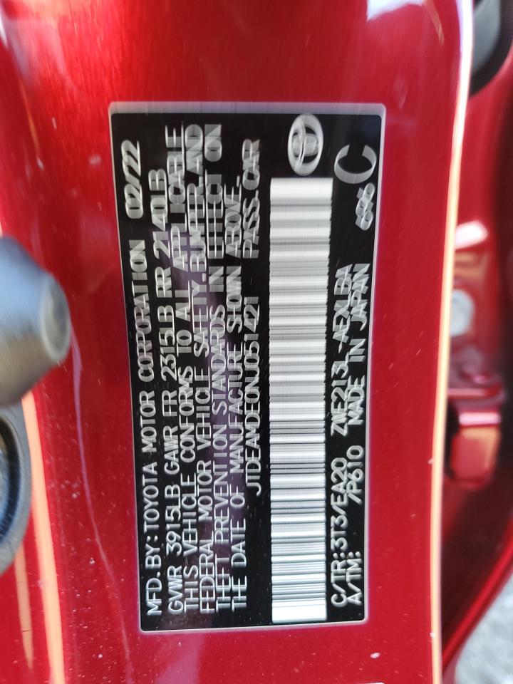 Lot #3303599933 2022 TOYOTA COROLLA LE