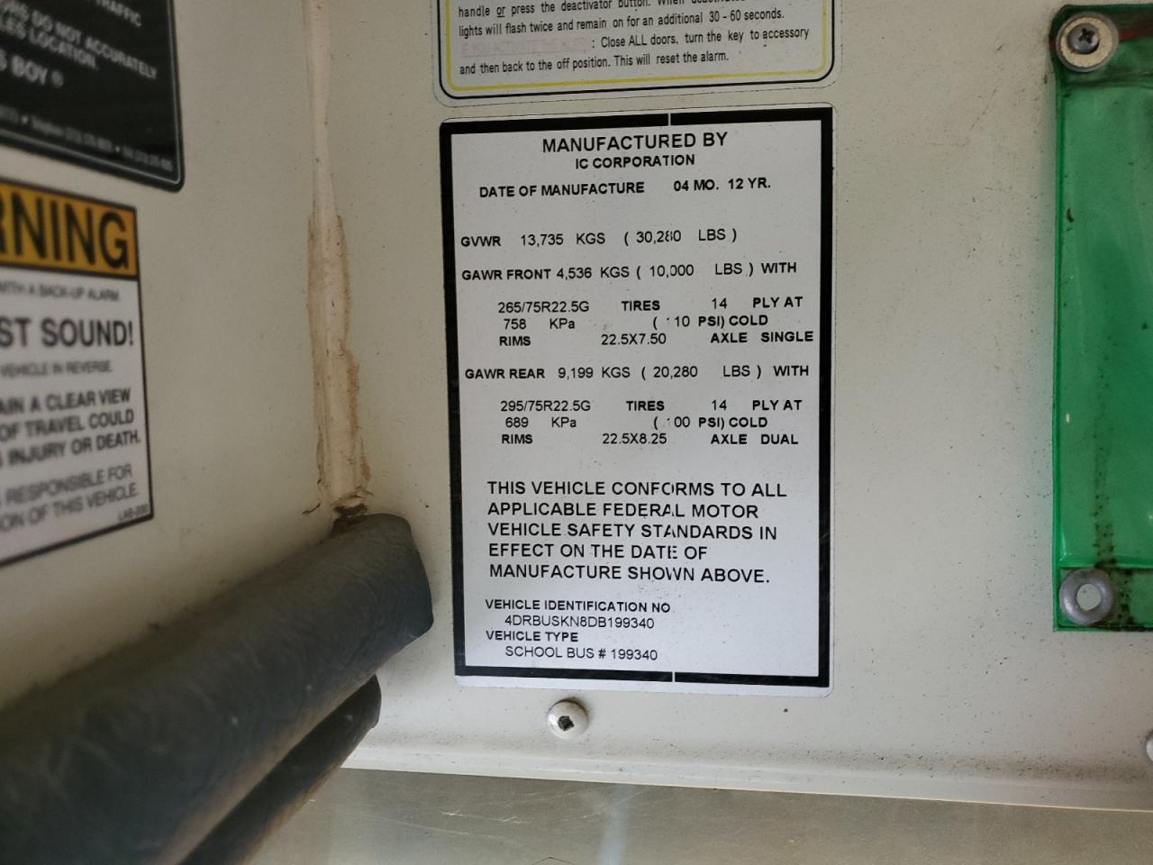 Lot #3274680898 2013 IC CORPORATION CE SERIES SCHOOL