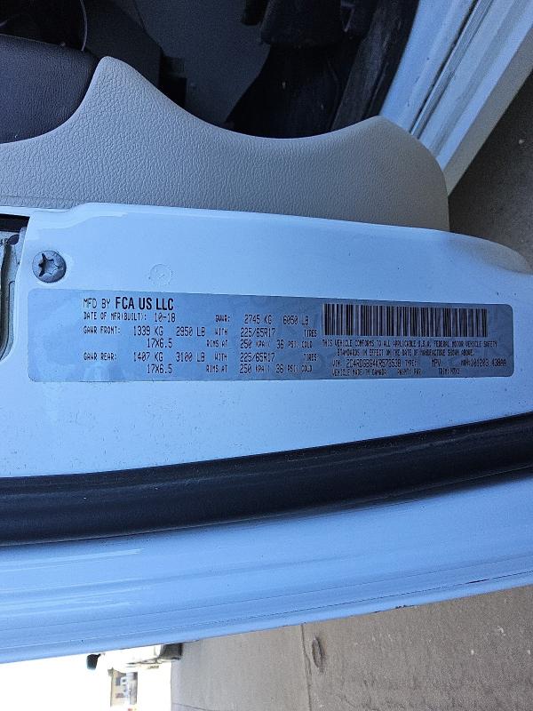 2019 DODG GRAND CARAVAN SE - 2C4RDGBG4KR573538