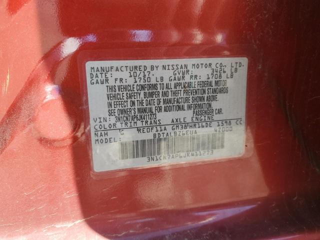 2018 NISSAN VERSA S #3277002158