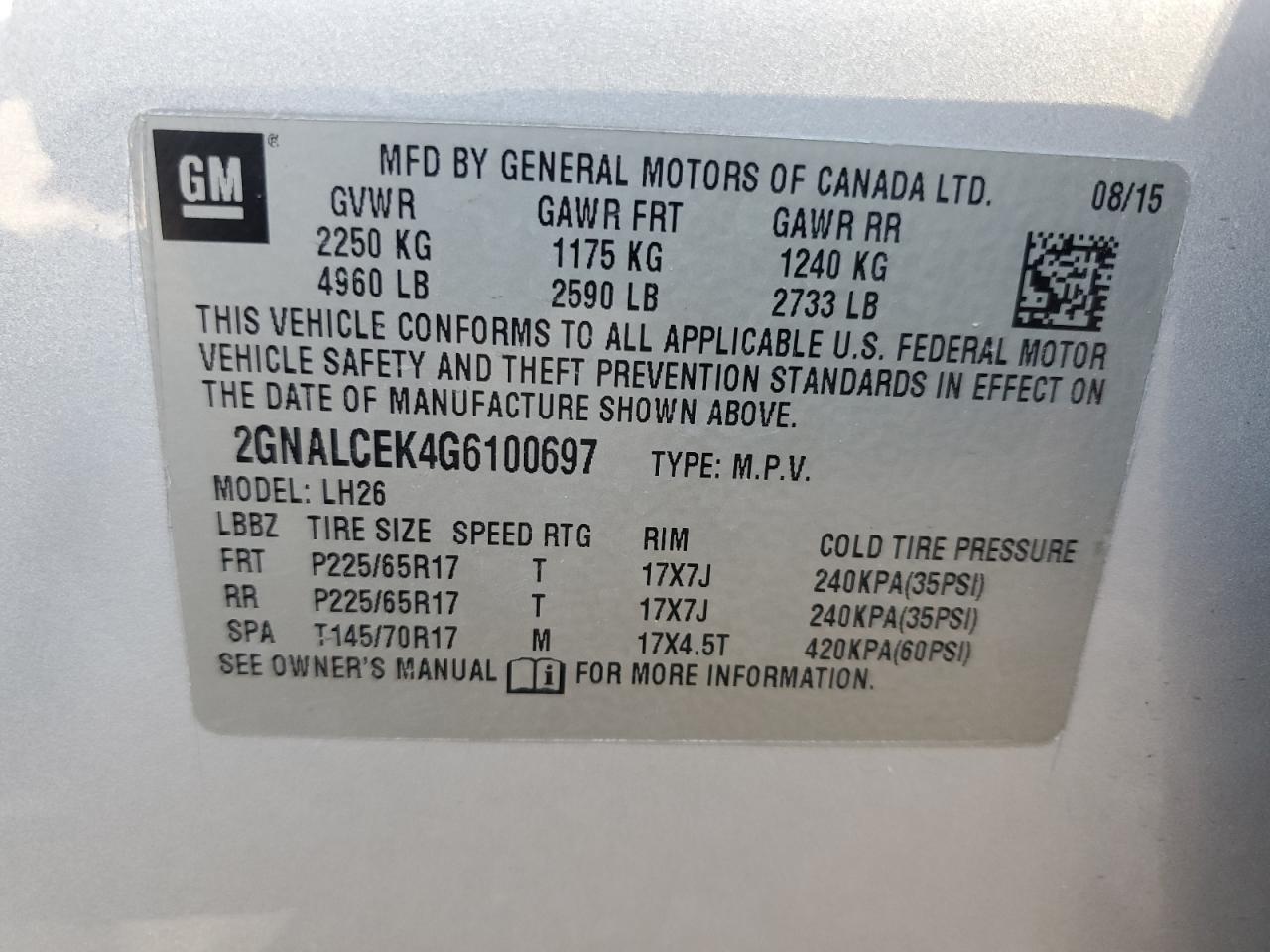 CHEVROLET EQUINOX LT