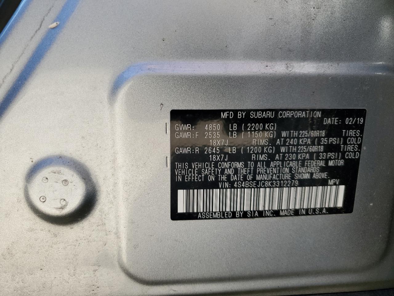 SUBARU OUTBACK 3.6R LIMITED