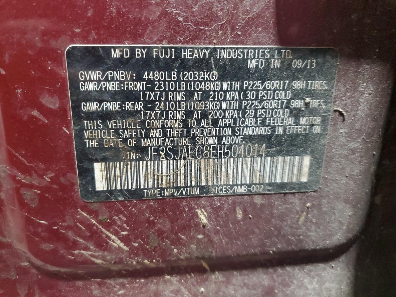 SUBARU FORESTER 2.5I PREMIUM