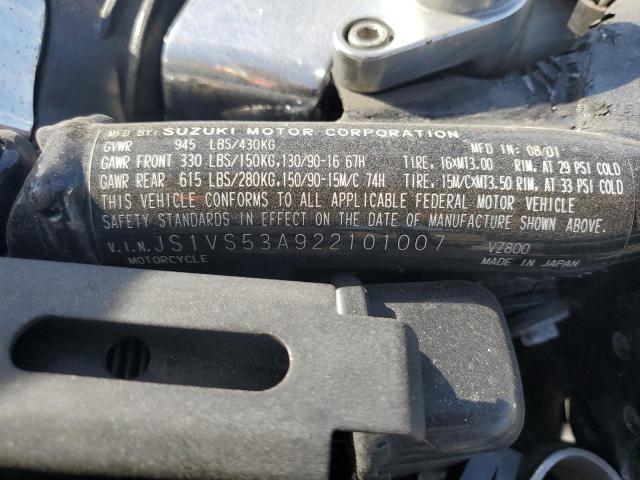 2002 SUZUKI VZ800 JS1VS53A922101007