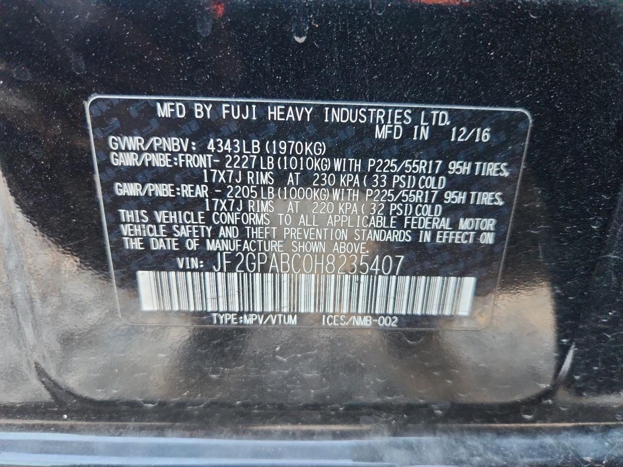 SUBARU CROSSTREK PREMIUM