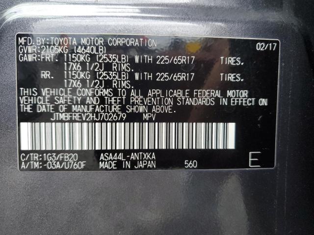 2017 TOYOTA RAV4 LE - JTMBFREV2HJ702679