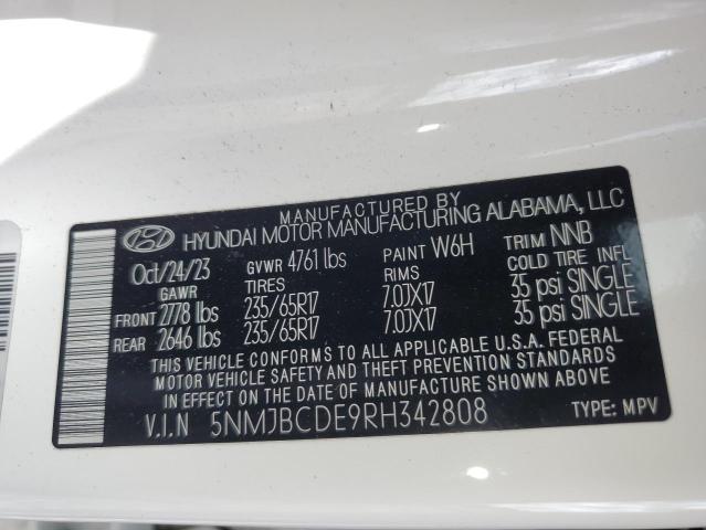 2024 HYUNDAI TUCSON SEL 5NMJBCDE9RH342808