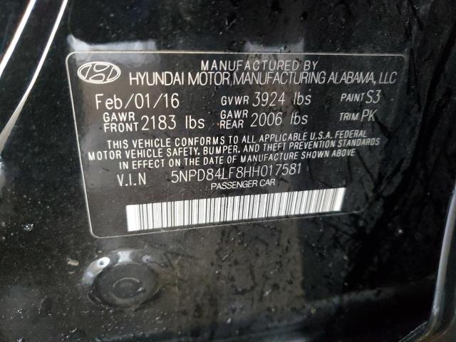 2017 HYUNDAI ELANTRA SE 5NPD84LF8HH017581