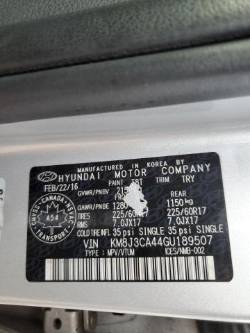 2016 HYUNDAI TUCSON LIM KM8J3CA44GU189507