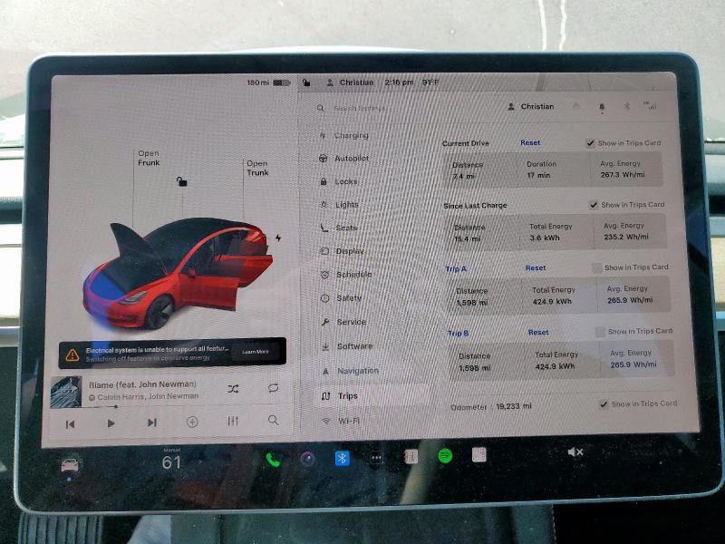 2022 TESLA MODEL 3 - 5YJ3E1EB9NF119124