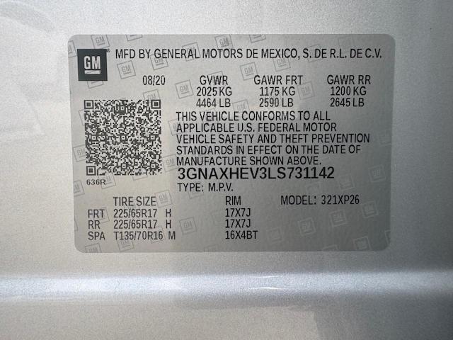 2020 CHEVROLET EQUINOX LS #3261943494