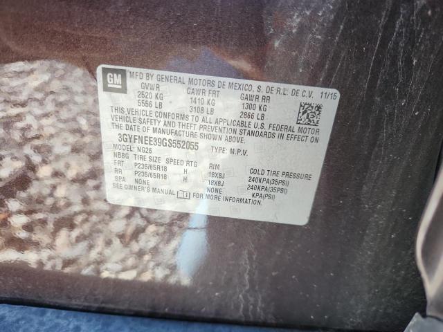 2016 CADILLAC SRX LUXURY 3GYFNEE39GS552055