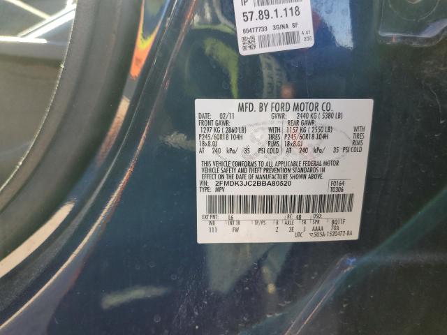 2011 FORD EDGE SEL - 2FMDK3JC2BBA80520