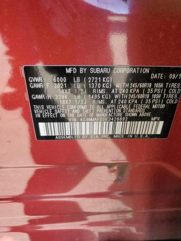 2019 SUBARU ASCENT PREMIUM 4S4WMAFD5K3426892